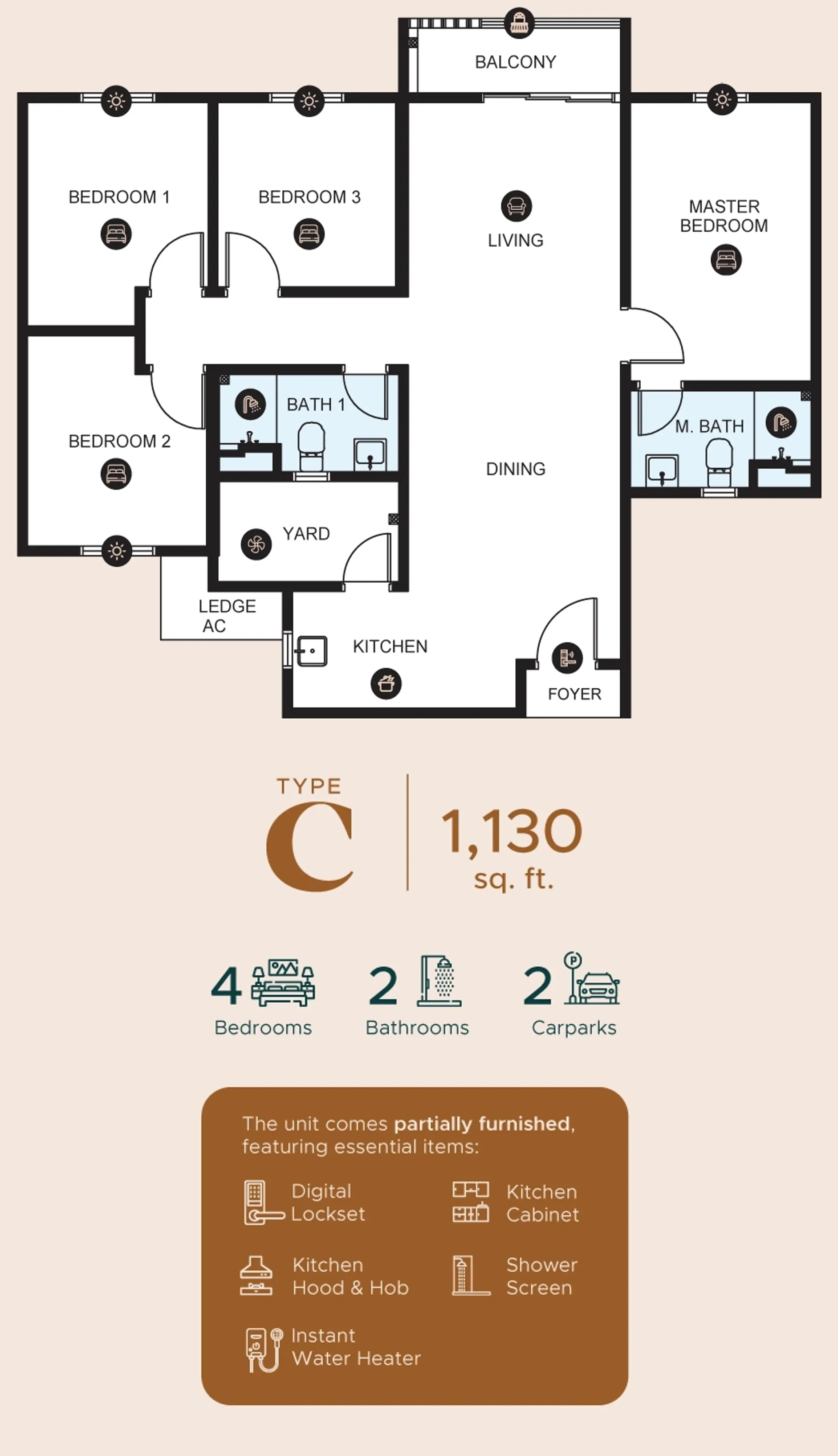 Covo 16 Sierra 1130 square feet floor plan mobile