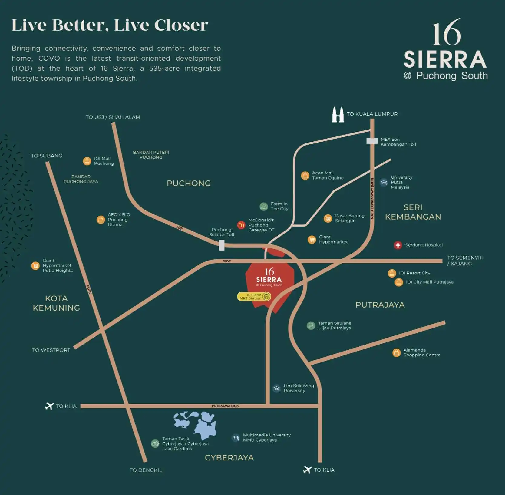 Covo 16 Sierra location map